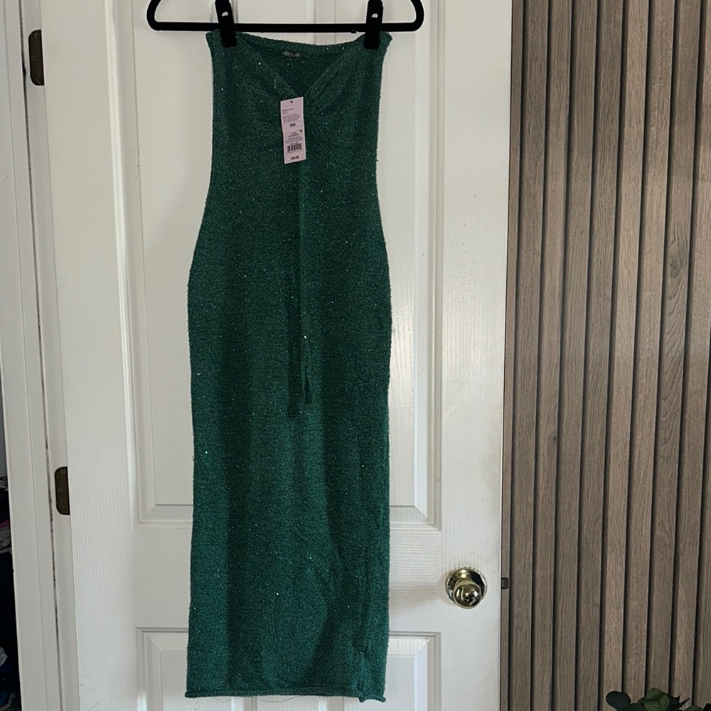 Target Green Halter Bodycon Midi Dress